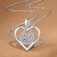 thumbnail image 2 of Dainty 925 Sterling Silver June Birthstone Necklace for Women, Rose Flower Heart Pendant Jewelry, Birthday Gifts for Mom/Wife/Girlfriend, 2 of 6