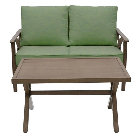 Ensemble de causeuse et de table Natural Expressions, Vert