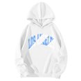 thumbnail image 2 of Gibobby Sudaderas hombre Sudaderas con capucha de manga larga para hombre diseño de letras con cordón liso y limpio(Blanco,G), 2 of 4