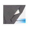 thumbnail image 6 of Men's Waterproof Rain Jacket, Lightweight Rain Coat, Raincoat with Hood for Golf Hiking (Gray Plaid L), 6 of 7