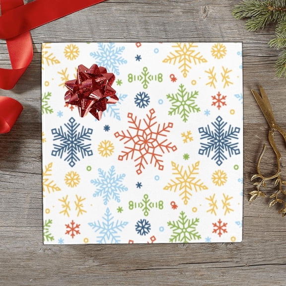 Christmas Wrapping Paper | Premium Holiday Gift Wrap | Rainbow Flakes 58" x 23" (1–5 Rolls) - 1 Roll
