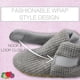 thumbnail image 3 of Pantuflas Térmicas Envuelven Fruit of the Loom Gris Cuadros para Bebés 6-12 Meses, 3 of 5