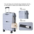 thumbnail image 2 of 3-Piece Set Luggage Travel Set, 100% PP Hardshell Suitcase with TSA Lock, Durable Travel Hardshell Suitcase Sets with Spinner Wheels, Lightweight Suitcase for Travel 20in/24in/28in, Silver, 2 of 7