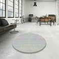 thumbnail image 4 of Ahgly Company Machine Washable Indoor Square Transitional Platinum Gray Area Rugs, 5' Square, 4 of 7