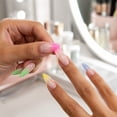 thumbnail image 6 of ONLYEOR Spring Macaron Press On Nails, Cute Sweet Colorful Design, Long Pointed Fake Nails for Daily & Date Look, 6 of 8