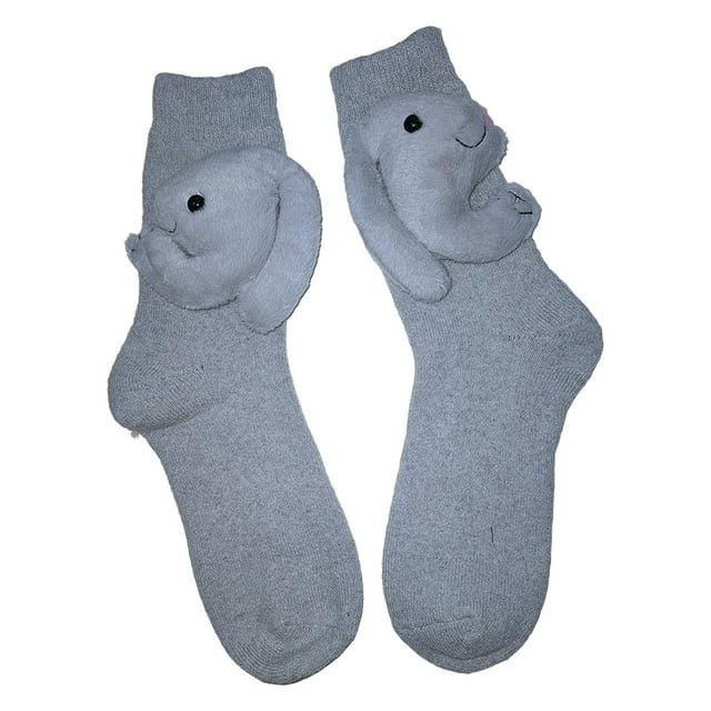 Calcetines con forma de animales,Calcetines con forma de animales Calcetines de casa de animales,Calcetines navideños de invierno,calcetines cálidos y bonitos Conejo