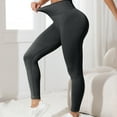thumbnail image 5 of ManxiVoo Womens 3D Texture Tummy Control Workout Pants High Waisted Booty Sculpting Yoga Leggings XL Size Grey, 5 of 7