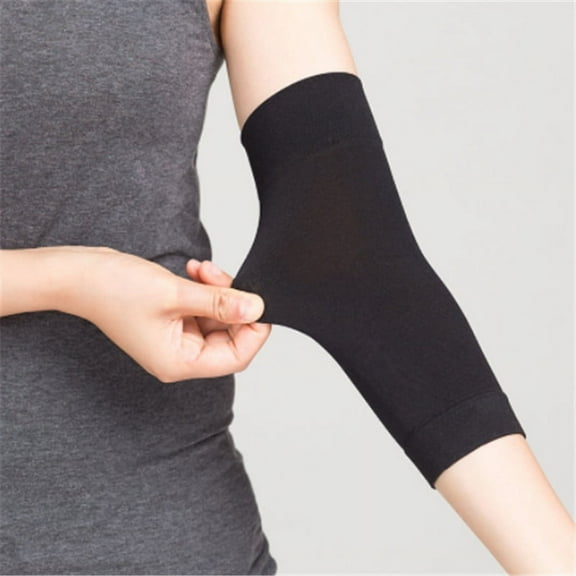 1 Pair of Tattoo Cover Up Forearm Compression Sleeves Band Support, Arm Shapers for Plus Size Women Men Arm Sleeves Cover UV Sun Protection Basketball Sport, Black
