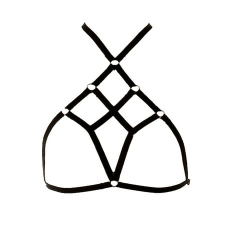

1pcs Cage Bra Erogenous Resilience Material Underwear Impressive Strappy Firmness Mysterious Unique Design Harness Bras
