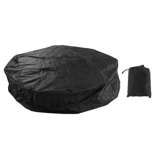 Housses de Protection pour Meubles d'Extérieur Housse de Baignoire Ronde 190 Taffetas en Polyester Argenté Housse Imperméable 190x90cm Noir