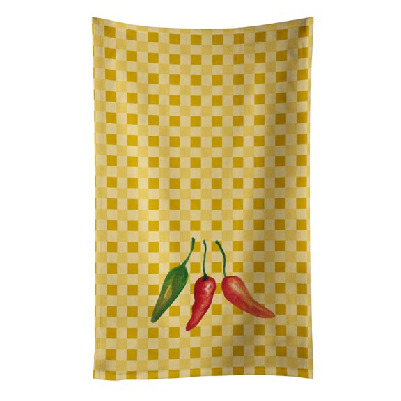 Carolines Treasures BB7191KTWL Cayenne Pepper on Basketweave Kitchen Towel 15 X 28" multicolor