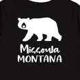 thumbnail image 4 of Inktastic Missoula, Montana White Bear Silhouette Boys or Girls Long Sleeve Toddler T-Shirt, 4 of 5