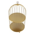 thumbnail image 3 of Organizador de cosméticos ZHCH para jaula de pájaros de hierro dorado multifuncional, 3 of 5