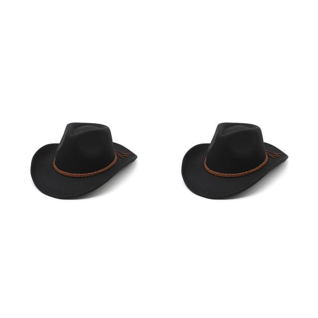 Sombreros de vaquero Sonducket diseño especial Gorras masculinas Correas trenzadas color rojo caqui Negro Vino Gris M