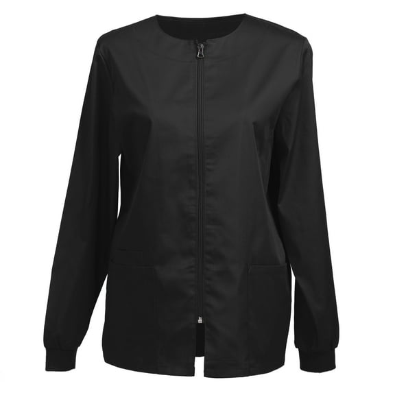 Women’s Scrub Jacket Workwear Zip Front Warm-up Jacket