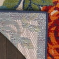 thumbnail image 4 of Nourison Aloha Floral Bordered Flatweave High-Low Indoor Outdoor Runner Rug Ivory Multicolor 2' x 6', 4 of 9