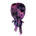 thumbnail image 4 of Fgvctg Valentine's Day Love Heart Print Scrub Caps For Women Long Hair Head Covering One Size Adjustable Tie Back Romantic Date Night Scrub Hats Purple Pink, 4 of 5