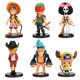 thumbnail image 1 of 6pcs/set Anime One Piece Action Figure PVC Luffy New Action Collectible Model Decorations Doll Children Toys For Christmas Gift heqiyong LED, 1 of 2