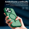 thumbnail image 4 of Funda Case Deluxe Ergonomica Compatible Con Magsafe De Mr. Gadgets, Con Tecnología Qi, Anticaídas, Máxima Protección, Para iPhone 14 PROMAX Color Verde., 4 of 7