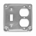 thumbnail image 2 of (3 pack) Hubbel Electric Raco 4in. Square 2 Gang Combination Duplex & Toggle Box Cover 906C, 2 of 3