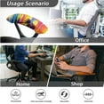 thumbnail image 4 of FKELYI Office Chair Slipcover Swivel Armchair Cover with 2 Pcs Armrest Covers Beach Palm Tree Oil Painting Print Washable Anti-Dust Computer Chair Protector, Large, 4 of 6