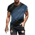 thumbnail image 2 of Tdoqot Mens Shirts- Summer Short Sleeve Fashion Casual T Shirt Blue Size 5XL, 2 of 4