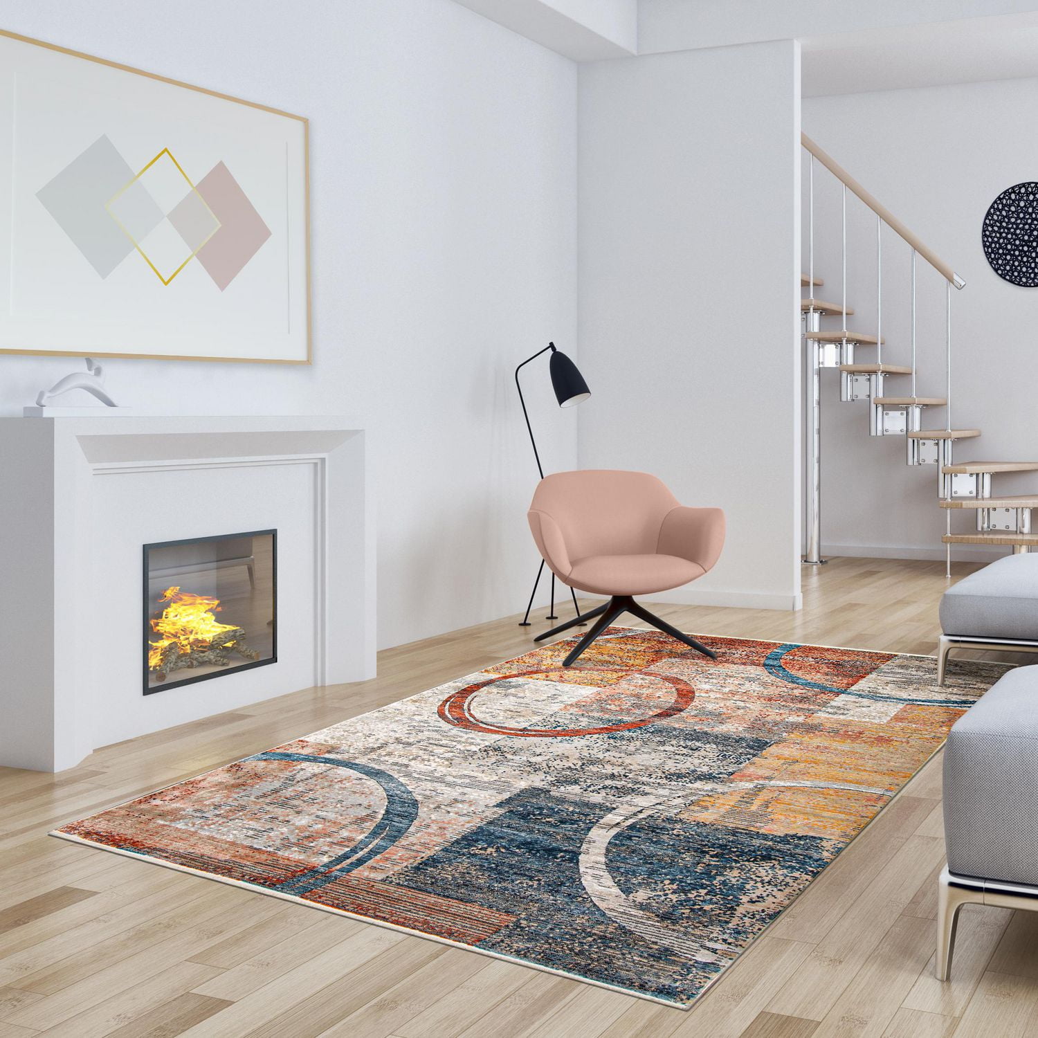 ECARPET Modern Area Rug for Living Room, Dining Room and Bedroom Kai Collection