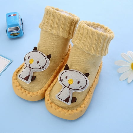 

LYCAQL Baby Shoes Children Toddler Shoes Autumn and Winter Boys and Girls Cute Cartoon Puppies Cat Clothes Girls 6-12 Months (Yellow 5.5 )