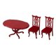 thumbnail image 4 of Mesa de comedor para casa de muñecas a escala 1/12, adorno de escena de vida, juguete para niños, accesorios para casa de muñecas rojo, 4 of 9
