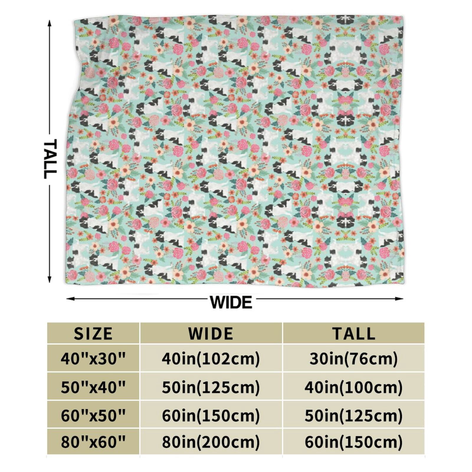 Wijzvio Japanese Chin Dogs Lovers Flower Floral Throw Blanket Soft Fuzzy Fleece Blanket For Couch Bed Living Room Decoration 50"X40"