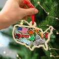 thumbnail image 5 of United States National Shaker Ornament, Personalized USA Map Ornament 2025, Travel Souvenir Gifts for Travelers Across America, Landmark & U.S. Culture Ornaments with Custom Name, 5 of 5