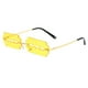 thumbnail image 1 of Gafas de sol divertidas Sunnimix sin montura hoja Amarillo dorado, 1 of 3
