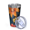thumbnail image 2 of 16oz Tumblers Colorful Floral Pattern Stainless Steel Vacuum Insulated Double Wall Travel Tumbler Cups Mug with Lid and Straw,Cleaning Brush for Coffee,Tea, 2 of 4