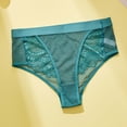 thumbnail image 2 of VONCOS Womens Mesh Lace Panties Mid Rise Briefs Breathable Everyday Underwear Soft Elastic Waistband Green,Size M, 2 of 4