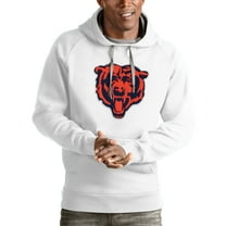 Men's Antigua White Chicago Bears Victory Pullover Hoodie