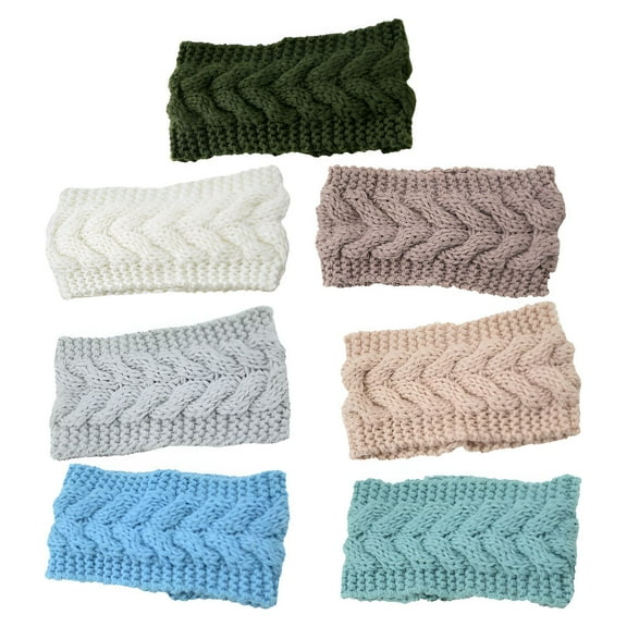 TELOLY 7Pcs Headbands for Women,Yarn Running Headband,Turban Headbands,Mixing1
