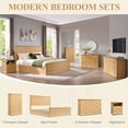 thumbnail image 7 of Aitjunz 23'' Tall Modern 2 Drawers Night Stand, Wooden Nightstand with Charging Station, Large Mid Century Beside Table w/Open Shelf, End Table for Living Room and Bedroom, 7 of 7