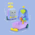 thumbnail image 3 of MesaSe Toys Children Sand Playing Toys With Trolley Case Shovel Rake And Molds Storage Box Travel Beach Toy Kit Summer Sandbox Bath Toy Kids Garden Tools Puzzle Toy, 3 of 9