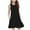Black, variant on Girls Summer Sleeveless Round Neck Dress Solid Color Side Pocket Waist Dance Style Dress