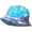(Tie-Dye) Aqua/Purple, variant on Bucket Hat Boonie Tie Dye Tiedye Hunting Fishing Outdoor Summer Cap Unisex 100% Cotton 2 Sizes