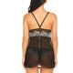 thumbnail image 1 of Gibobby Ropa interior mujer Ropa De Dormir Ropa De Dormir Mujer Cuello En V Bordado Encaje Lencería Lenceria China Gifts Lenceria Sexy Mujer(Negro, XXG), 1 of 5