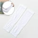 thumbnail image 3 of 1 par de mangas de brazo con protección solar UV, mangas deportivas refrescantes, golf, correr, blanco, 3 of 8