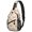 Corgi and Polka Dot Beige Pattern, variant on Boxer and Dog Paw Print Blue Pattern Sling Backpack, Unisex Cycling Crossbody Bag with Side Mesh Pockets, Adjustable Ambidextrous Strap Gift Ideas for Holiday Birthday Gifts