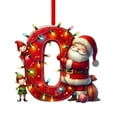 thumbnail image 1 of Colgante acrílico para árbol de Navidad | Adorno con inicial de 26 letras para decoración navideña | Regalo familiar personalizado para fiestas navideñas | Decoración para el árbol del hogar, 1 of 5