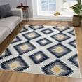 thumbnail image 3 of eRug Outlet Savannah Collection Modern Abstract Area Rug (5x8 feet) - 5'3" x 7'7", Blue, 3 of 6