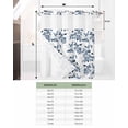 thumbnail image 6 of No Hook Shower Curtain with Snap-in Liner, Blue Fruit Waterproof Fabric Bathroom Curtains, Vintage Plant Nature Botanical Flower Floral Bath Curtains & Mesh Top Window 72"x78" Long, 6 of 6