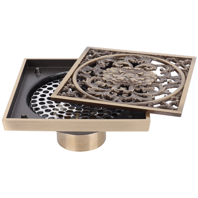 Desagüe De Ducha Colador De Piso De Cobre Bronce Antiguo Para Balcón Para Baño ANGGREK Otros