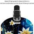 thumbnail image 4 of Square 2Pack PU Leather Plants under the Stars Cruise Luggage Tag with Privacy Cover and Name ID Tag for Travel Handbags Backpacks Luggage Tags, 4 of 6
