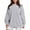 Gray, variant on VANLOFE Women's Solid Color Long Sleeve Sweatshirt Round-Neck Sweatshirt for Women Women's Soft Trendy Light Blue Sweatshirt S