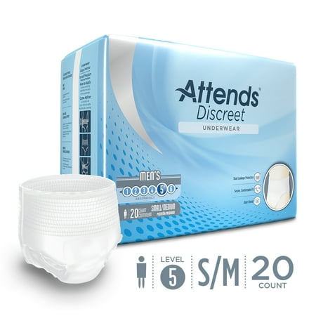 Attends Discreet Men's Protective Underwear for Adult Incontinence Care with Dual Leakage Protection (Choose Your